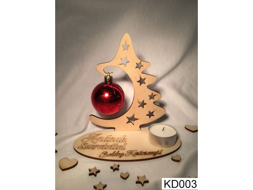 (KD003) Karácsonyi Asztali Dekorációk 15 cm x 15 cm - Apának – Karácsonyi ajándékok